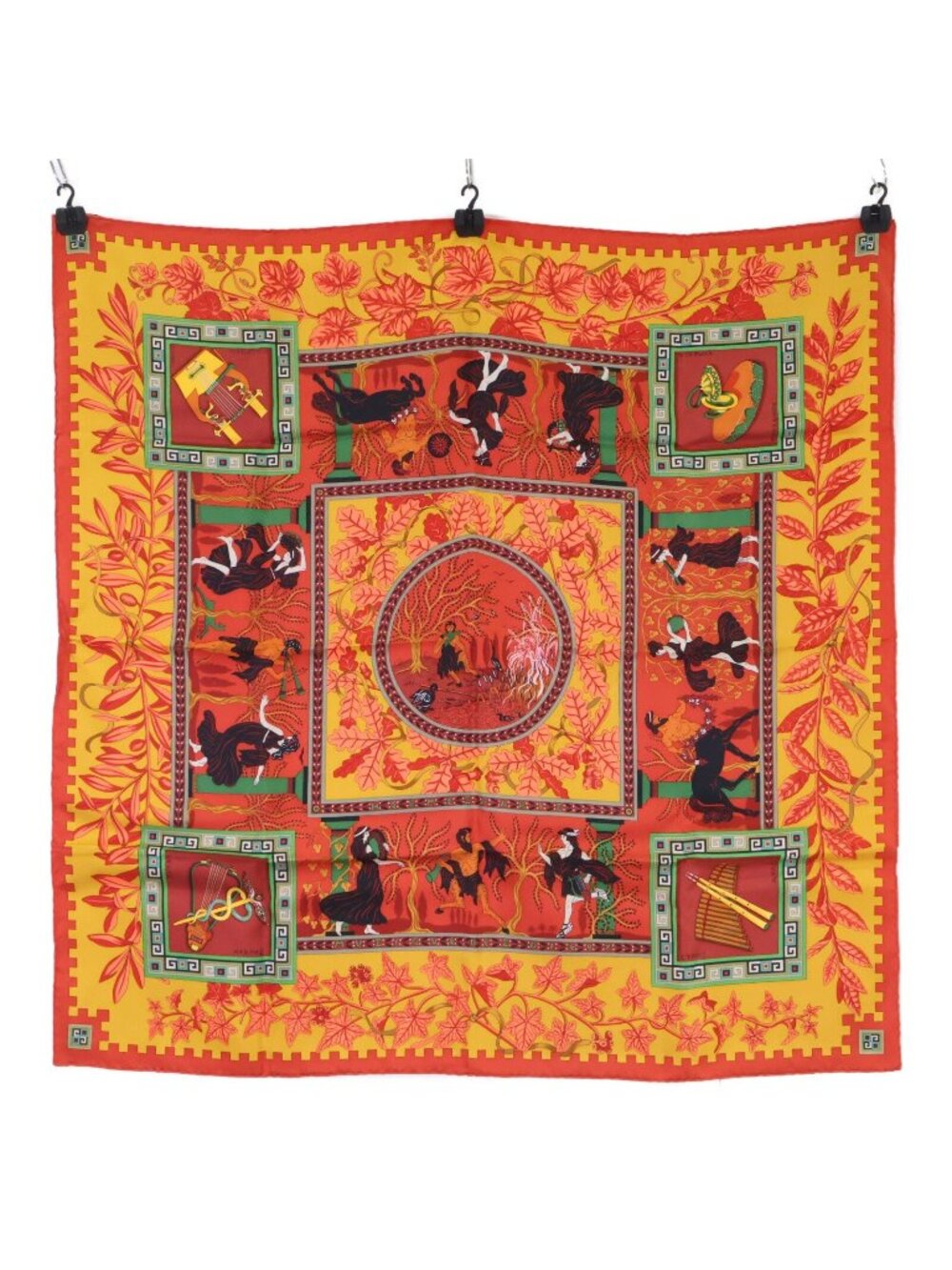 Hermes Musique Des Dieux Music of the Gods Silk Carre 90 Scarf